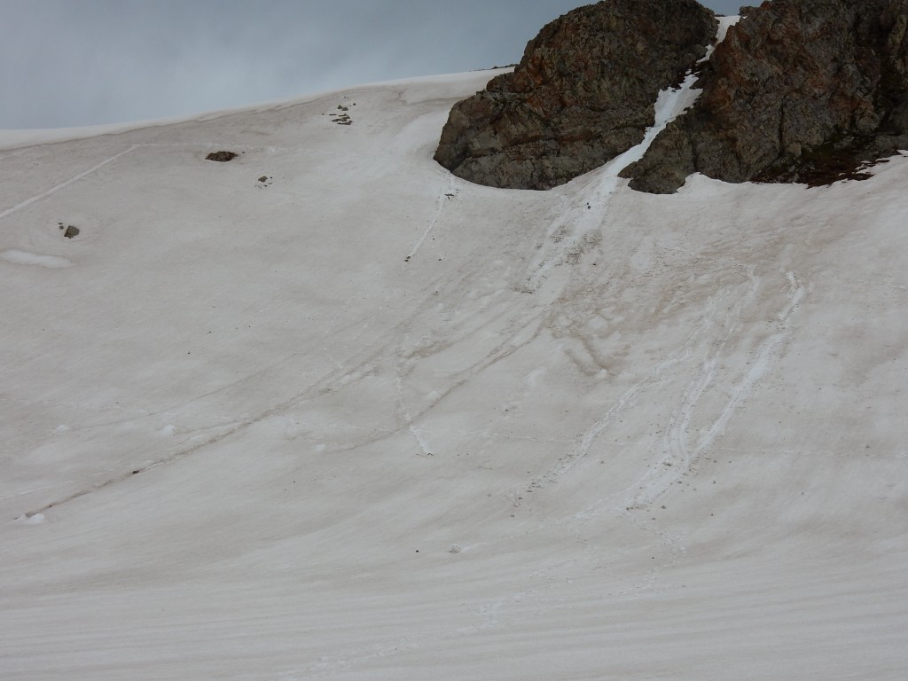Glissade tracks on Long Trek Mountain