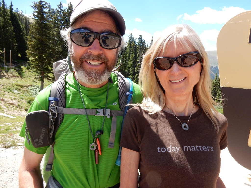 Cindy and I at Berthoud Pass on July 8